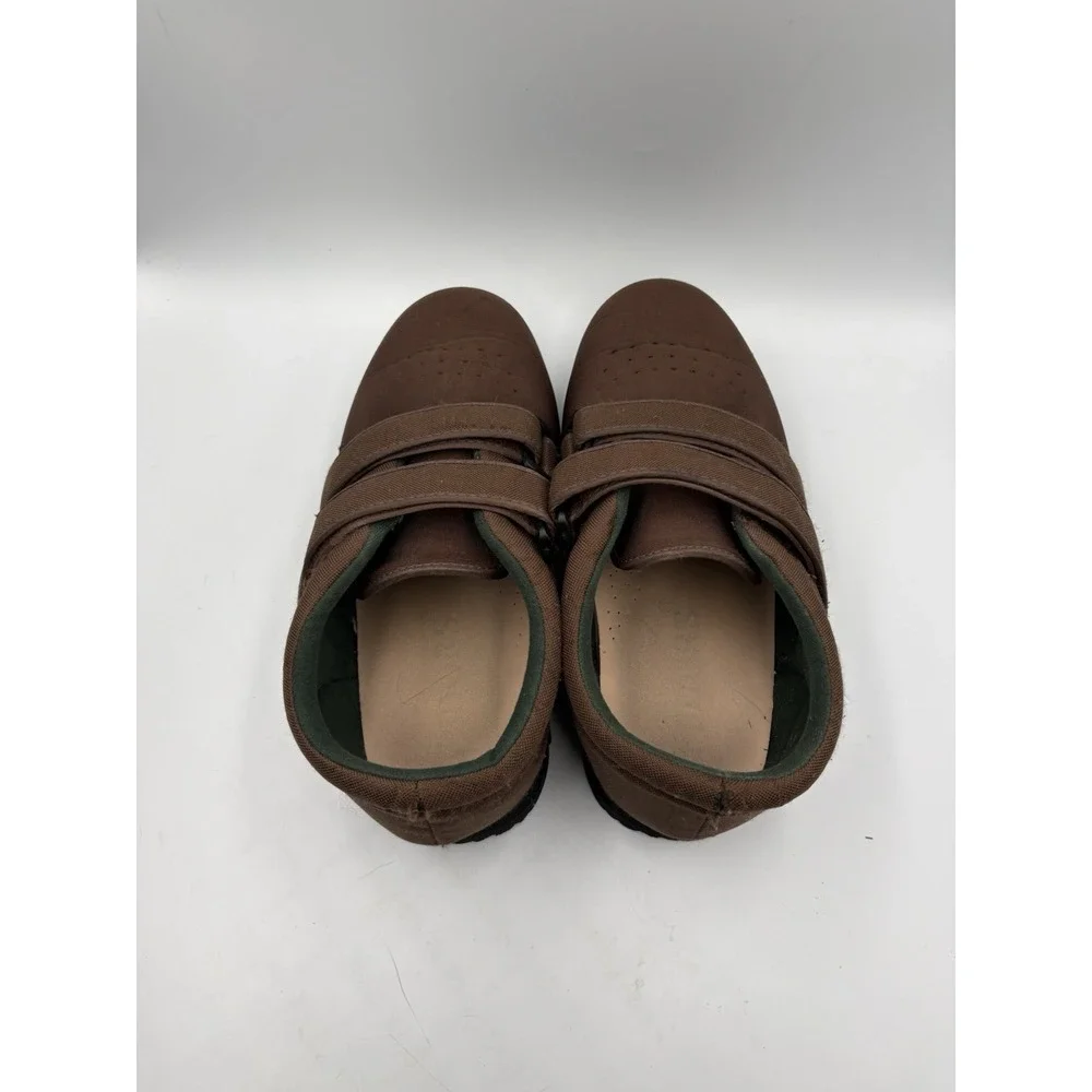 Pedors Ref Brown Canvas Hook & Loop Strap Sneaker Men's US 10 Women's US 12